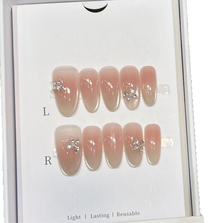 Ombre Glitter Press-On Nail Art Set Stornfield