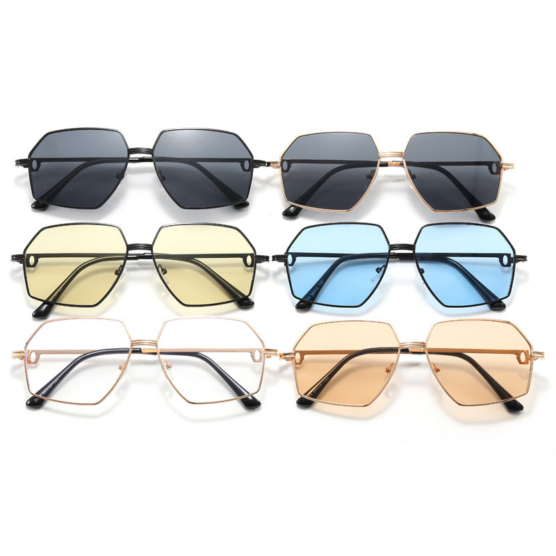 Ladies Stylish geometric sunglasses with elegant metal frame Stornfield