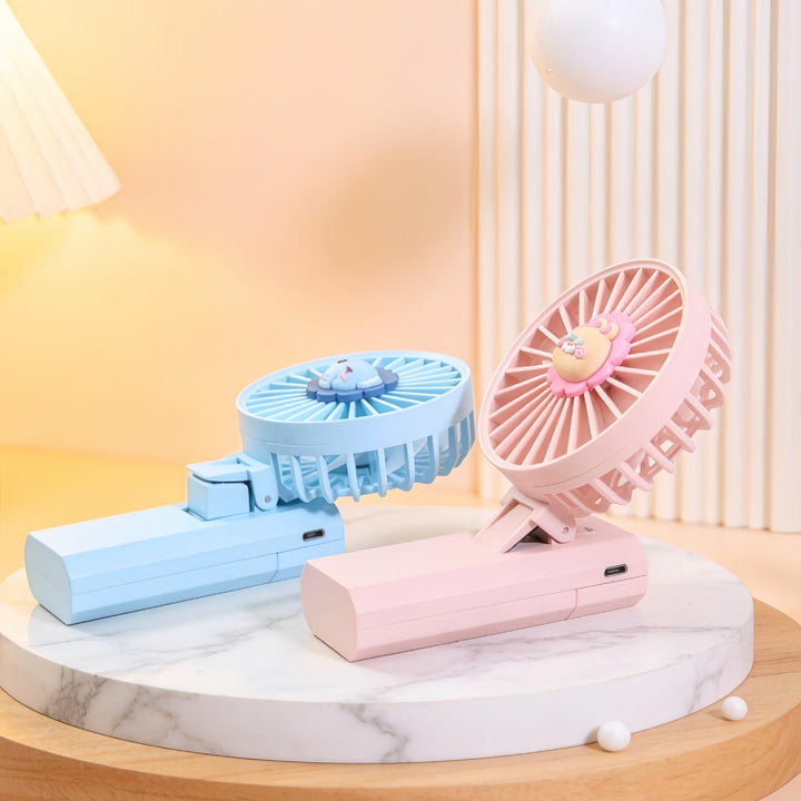 Women's Portable Mini Handheld Fan with Cute Lion Design Stornfield