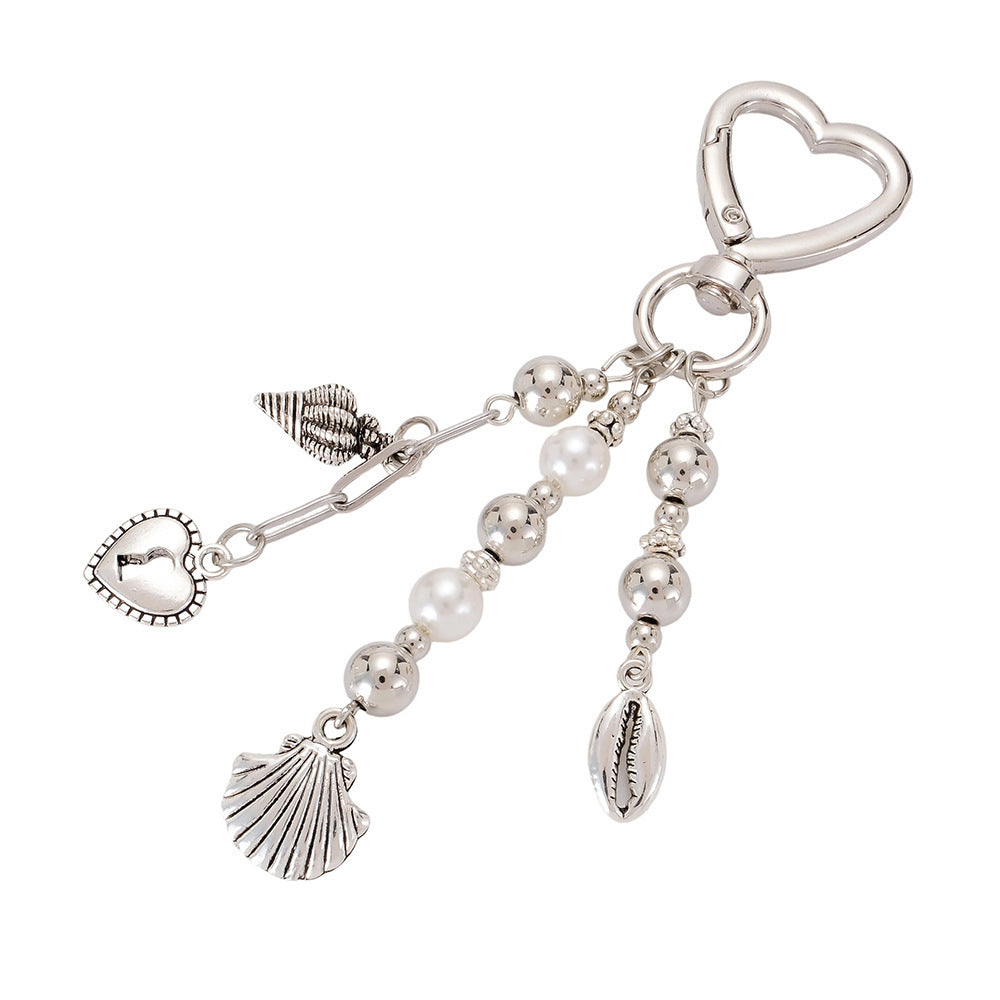 Keychain with Sparkling Stars and Bow Design Stornfield