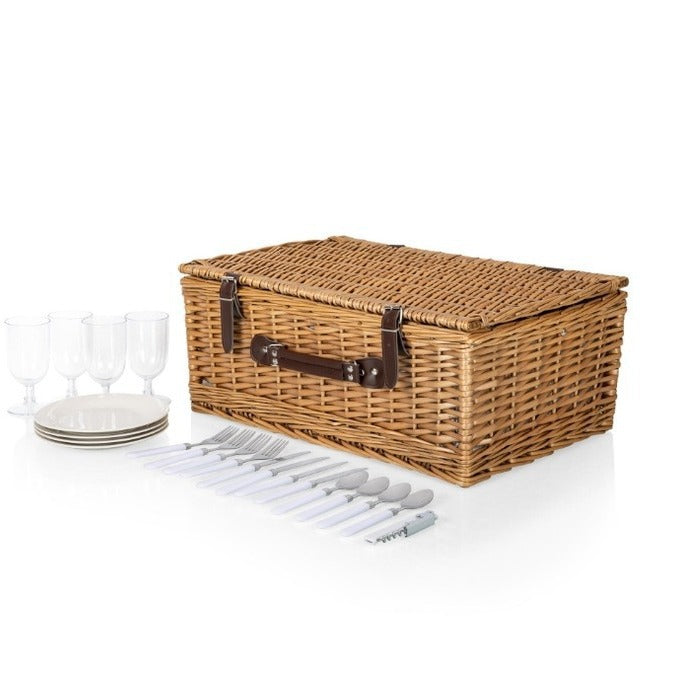 Women's picnic basket with integrated crockery set and space-saving design Stornfield