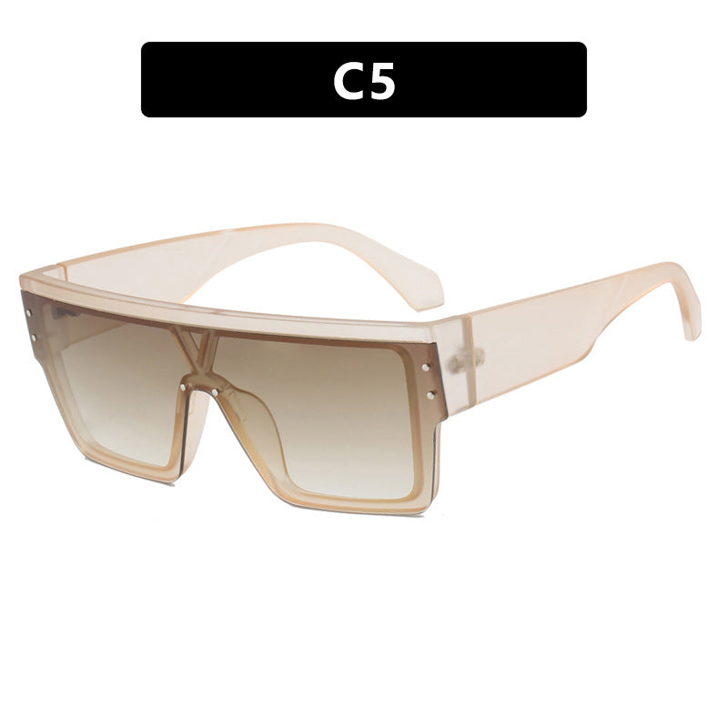 Women futuristic oversized sunglasses with clear lenses Stornfield