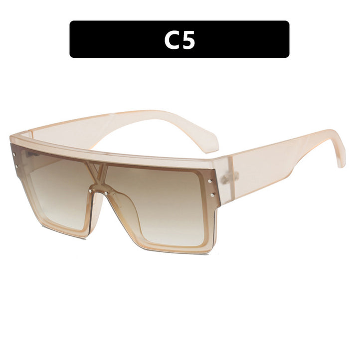 Women futuristic oversized sunglasses with clear lenses Stornfield