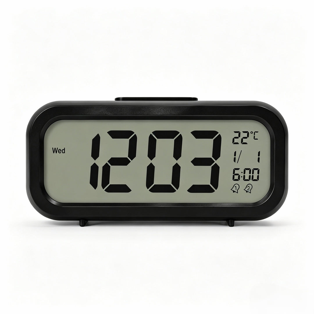 Digital alarm clock with temperature sensor and large LED display Stornfield