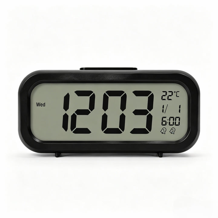 Digital alarm clock with temperature sensor and large LED display Stornfield