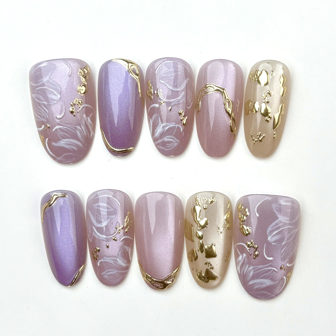 Elegant Decorative Press-On Nails