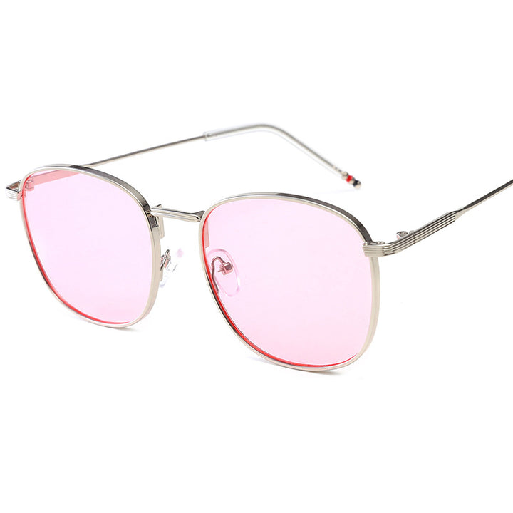 Ladies stylish oversized sunglasses with glamorous metal frame Stornfield