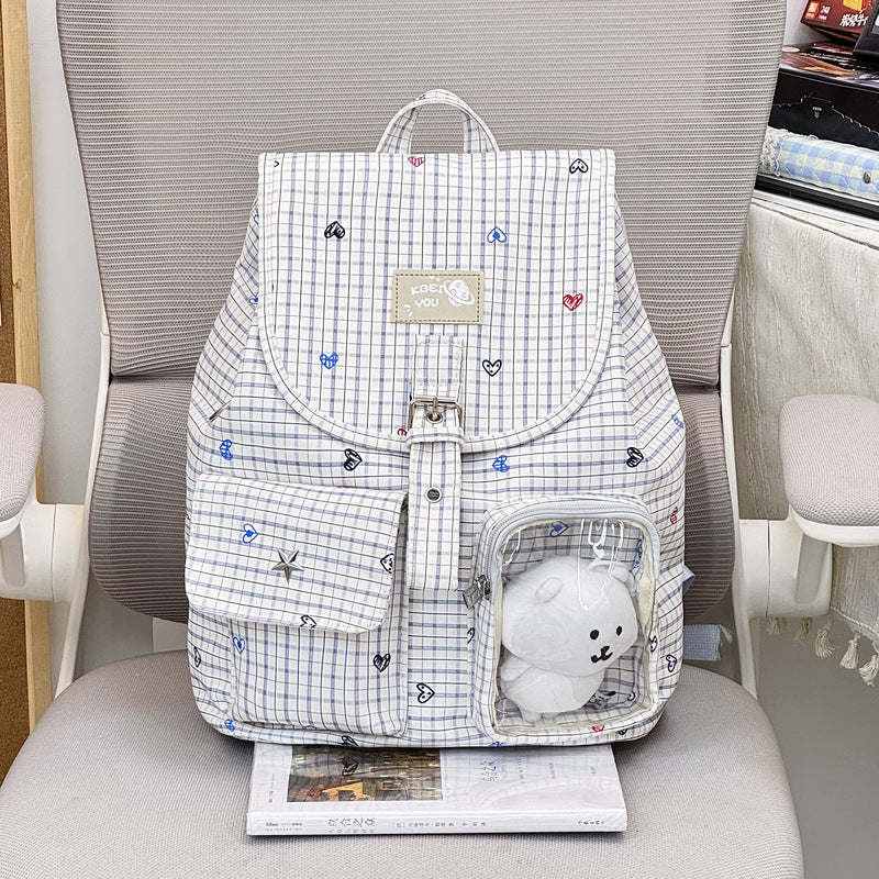 Heart-Printed Casual Backpack Stornfield