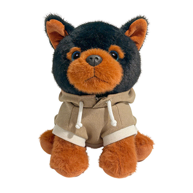 Plush Sitting Puppy in Hooded Sweatshirt Collectible Soft Toy Stornfield