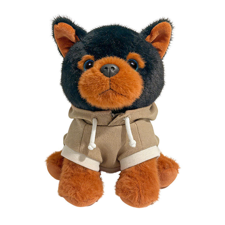 Plush Sitting Puppy in Hooded Sweatshirt Collectible Soft Toy Stornfield