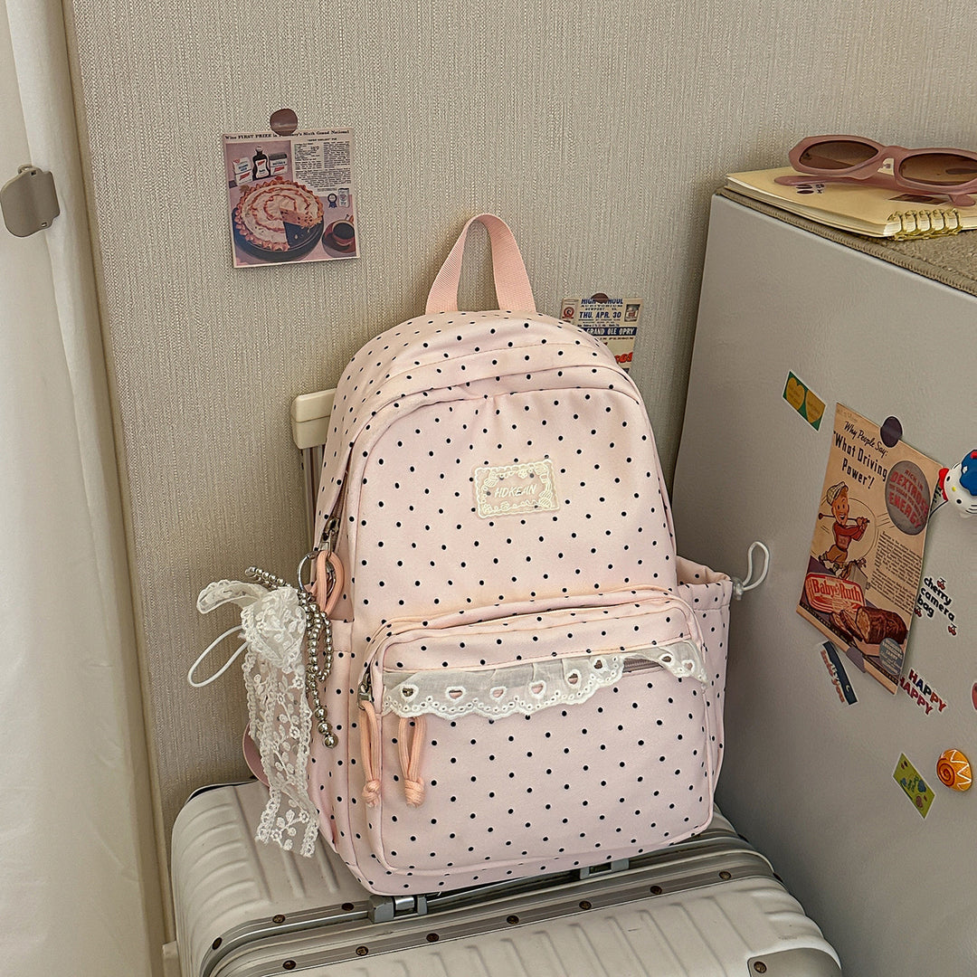 Charming Polka Dot Patterned Backpack Stornfield