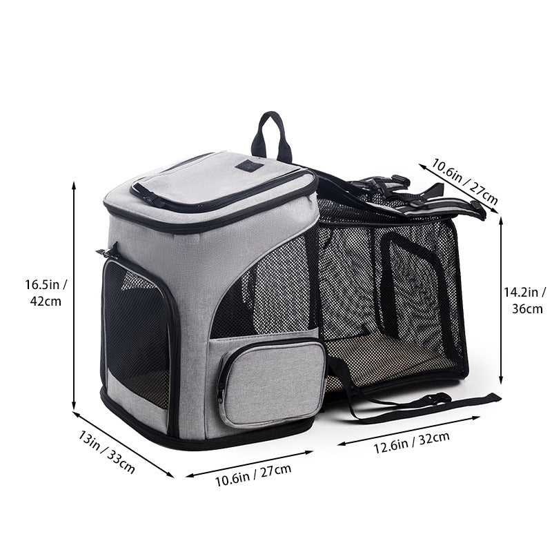 Cat transport backpack with breathable mesh panels Stornfield