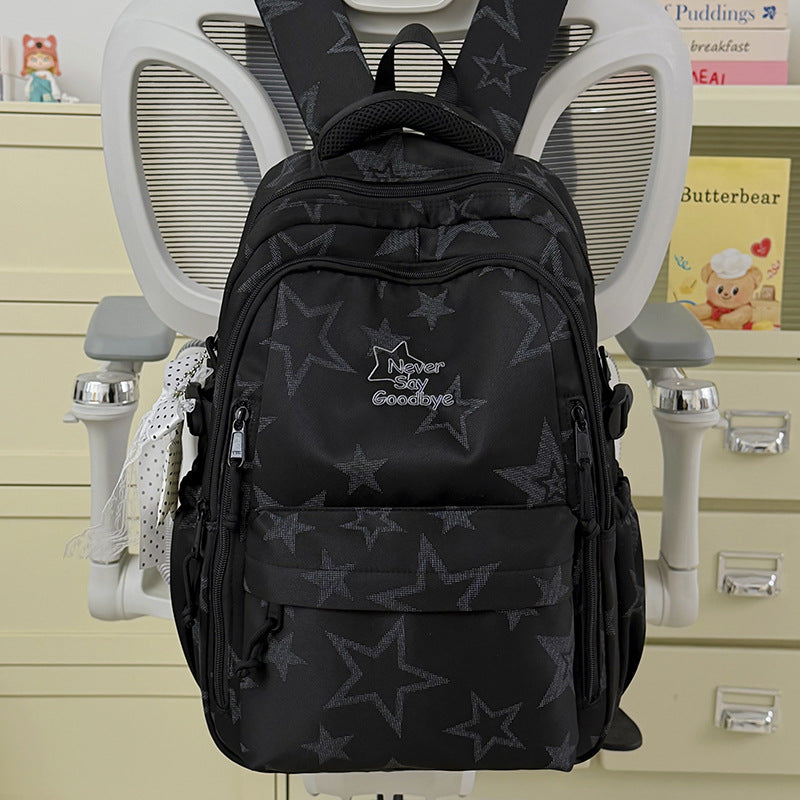 Stylish Star-Embellished School Backpack Stornfield
