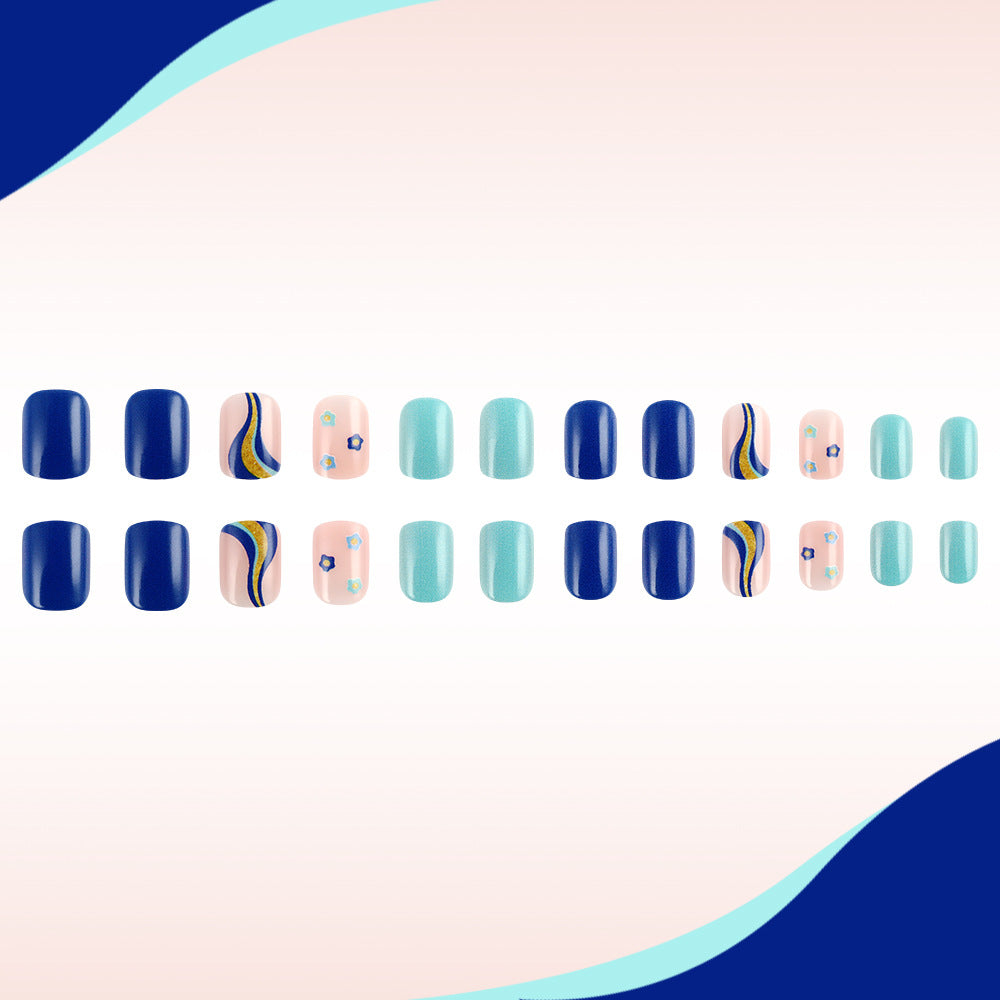 Artistic Floral Acrylic Press-On Nails Stornfield