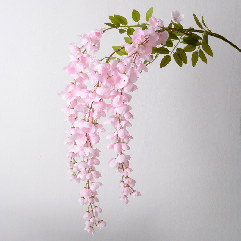 Elegant Faux Wisteria Floral Stem Decoration