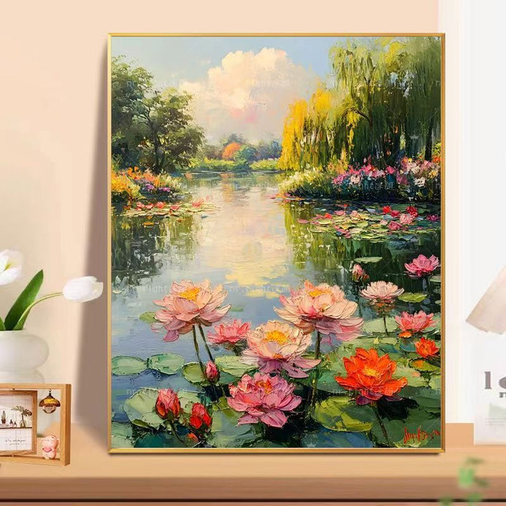 Floral Landscape Oil Painting Wall Art Stornfield