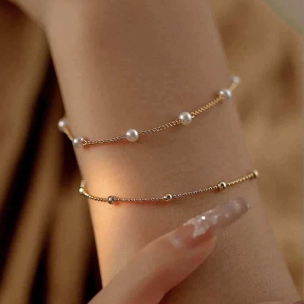 Adjustable Pearl Charm Bracelet Stornfield
