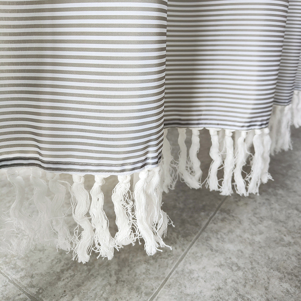 Striped Fabric Shower Curtain Stornfield