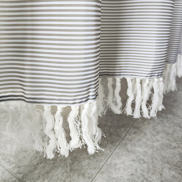 Striped Fabric Shower Curtain Stornfield