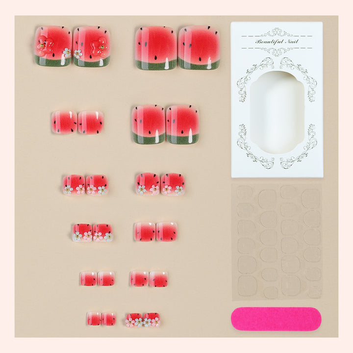 Artistic Fruit Pattern Press-On Nails Stornfield