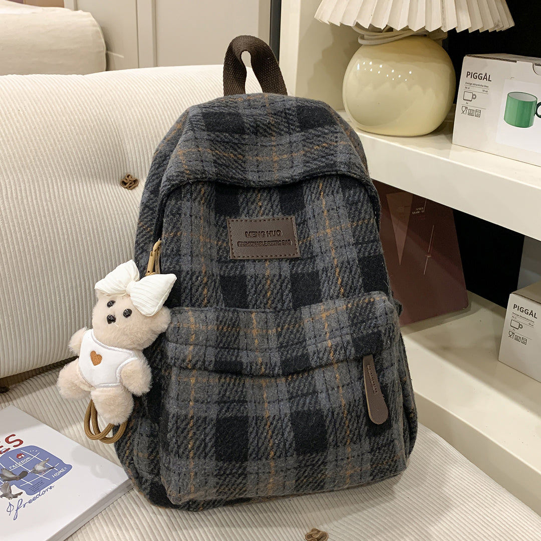 Cozy Plaid Backpack Stornfield