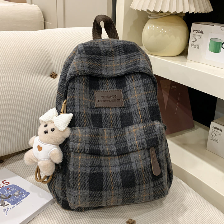 Cozy Plaid Backpack Stornfield