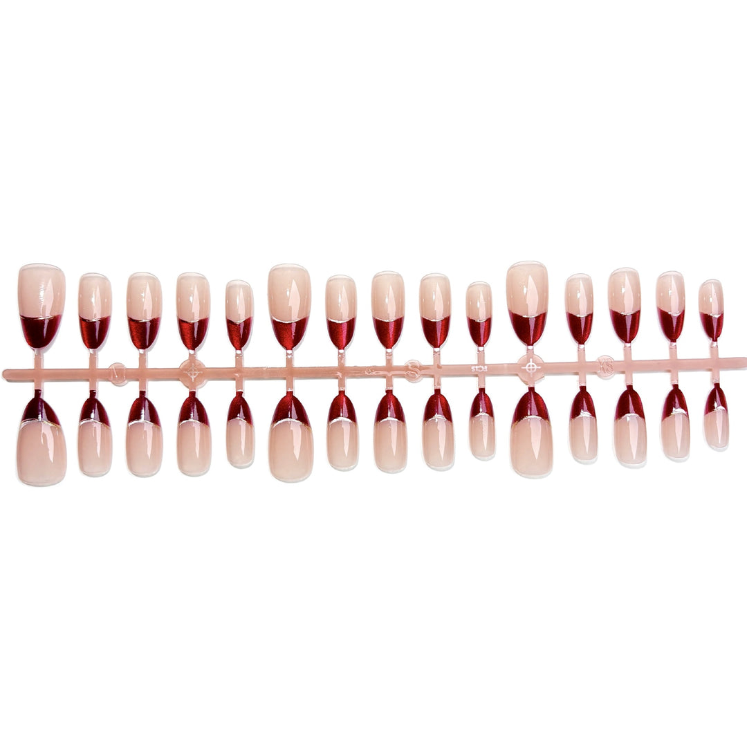 Elegant French Tip Press-On Nail Set