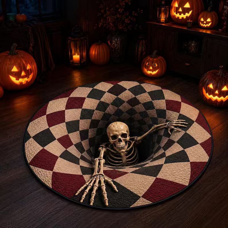 3D Pumpkin Themed Area Rug