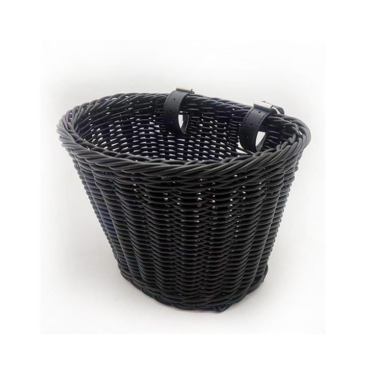 Decorative Woven Storage Basket with Leather Handles Stornfield