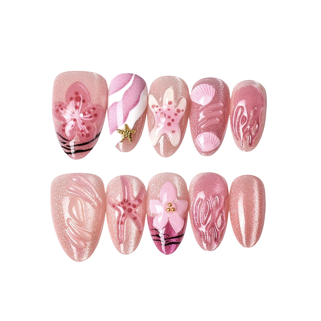 Artistic Floral Design Press-On Nail Set Stornfield 1787225204