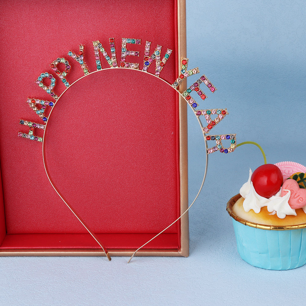 Ladies Glitter Hair Band with "Happy New Year" inscription Stornfield