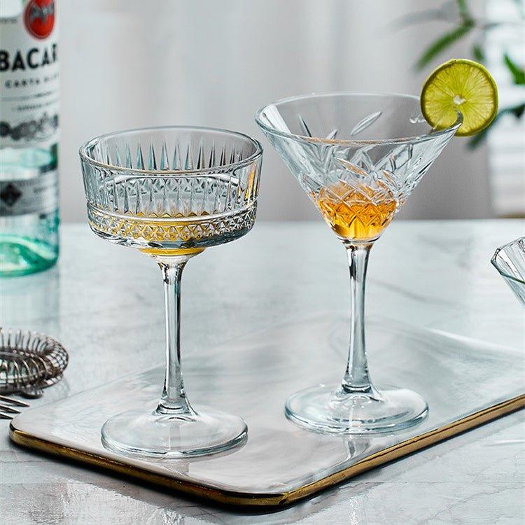 Patterned Martini Cocktail Glasses | Stornfield