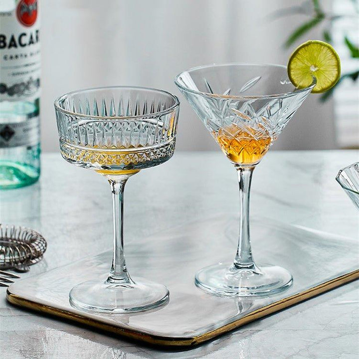 Patterned Martini Cocktail Glasses | Stornfield