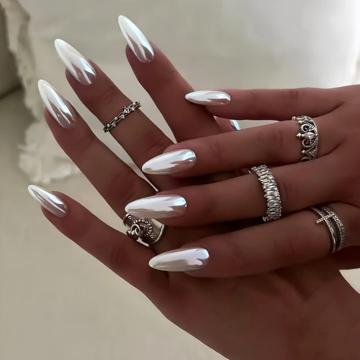 Premium Glossy Stiletto Press-On Nails Stornfield