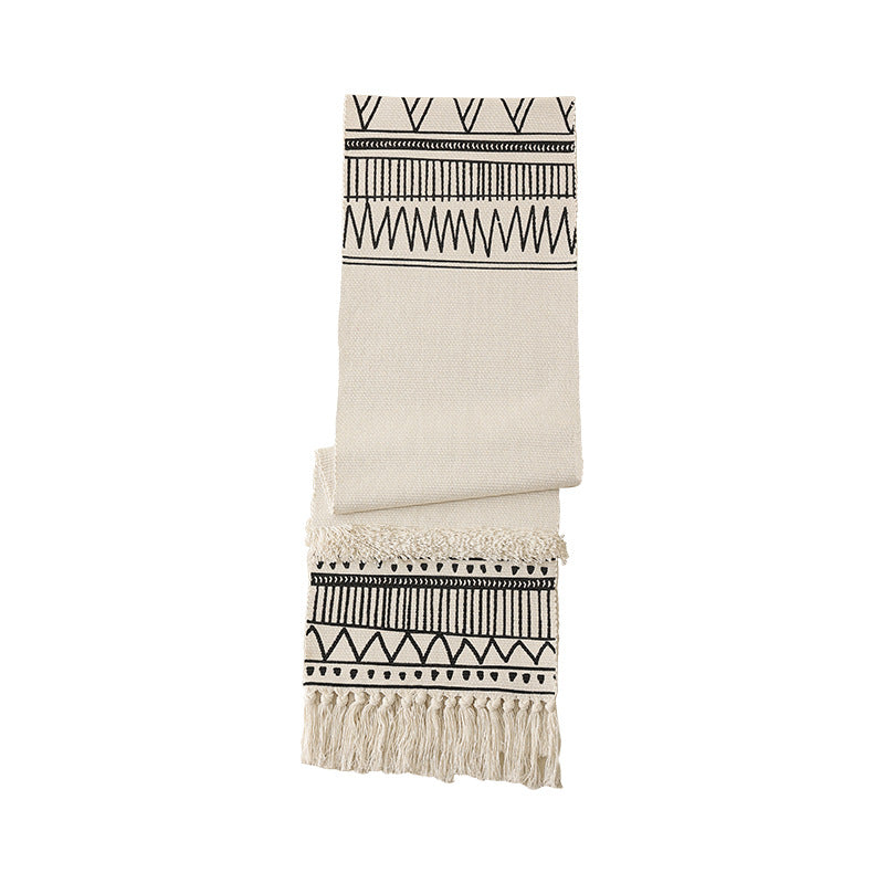 Handwoven cotton table runner Stornfield