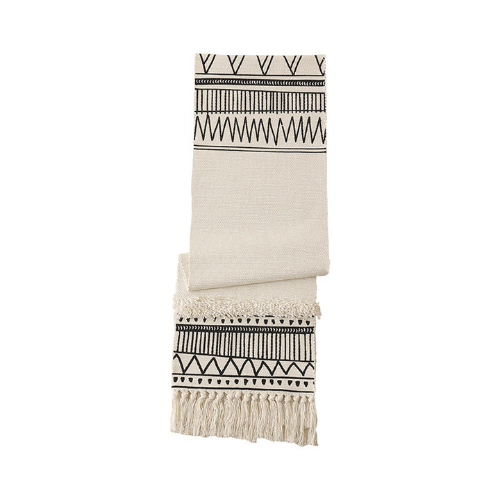 Handwoven cotton table runner Stornfield