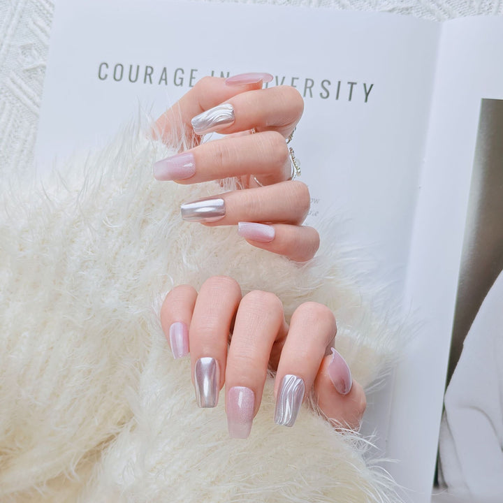 Elegant French Tip Press-On Nails Stornfield