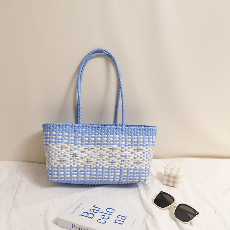 Braided tote bag with modern accents Stornfield