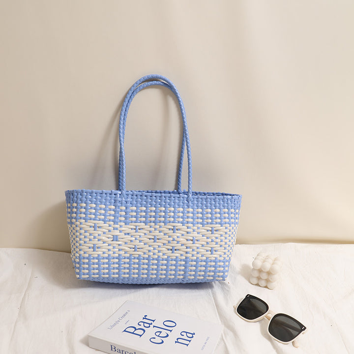 Braided tote bag with modern accents Stornfield