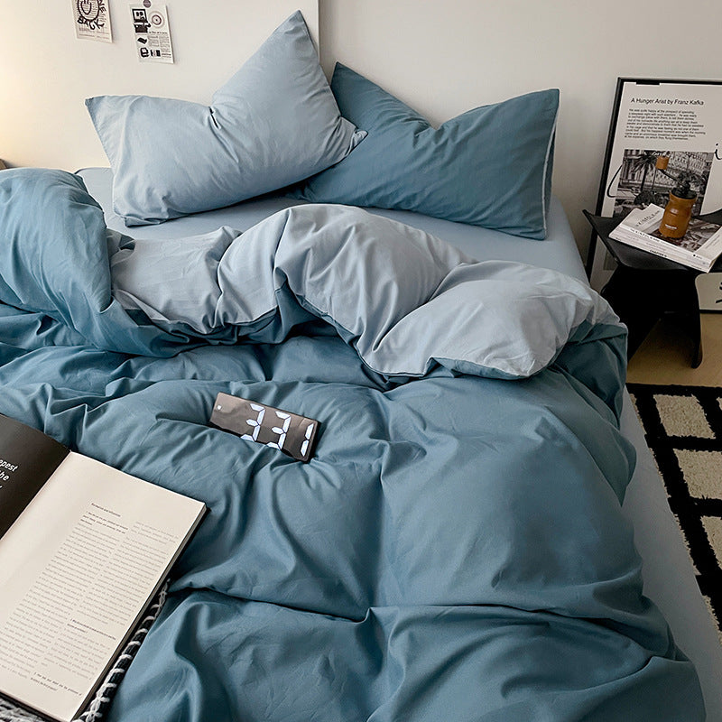 Checked Pattern Duvet Cover Set