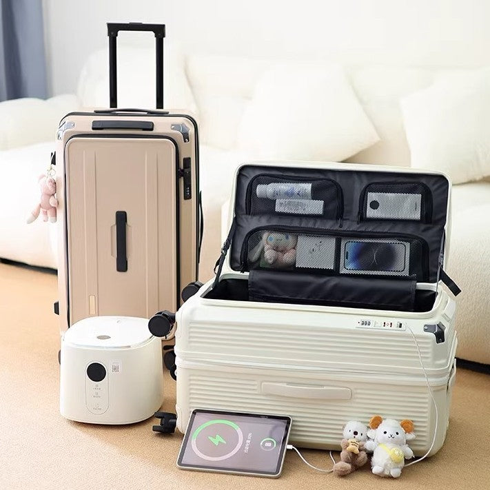 Men's Smart Multi-Compartment Hard Shell Travel Suitcase Stornfield