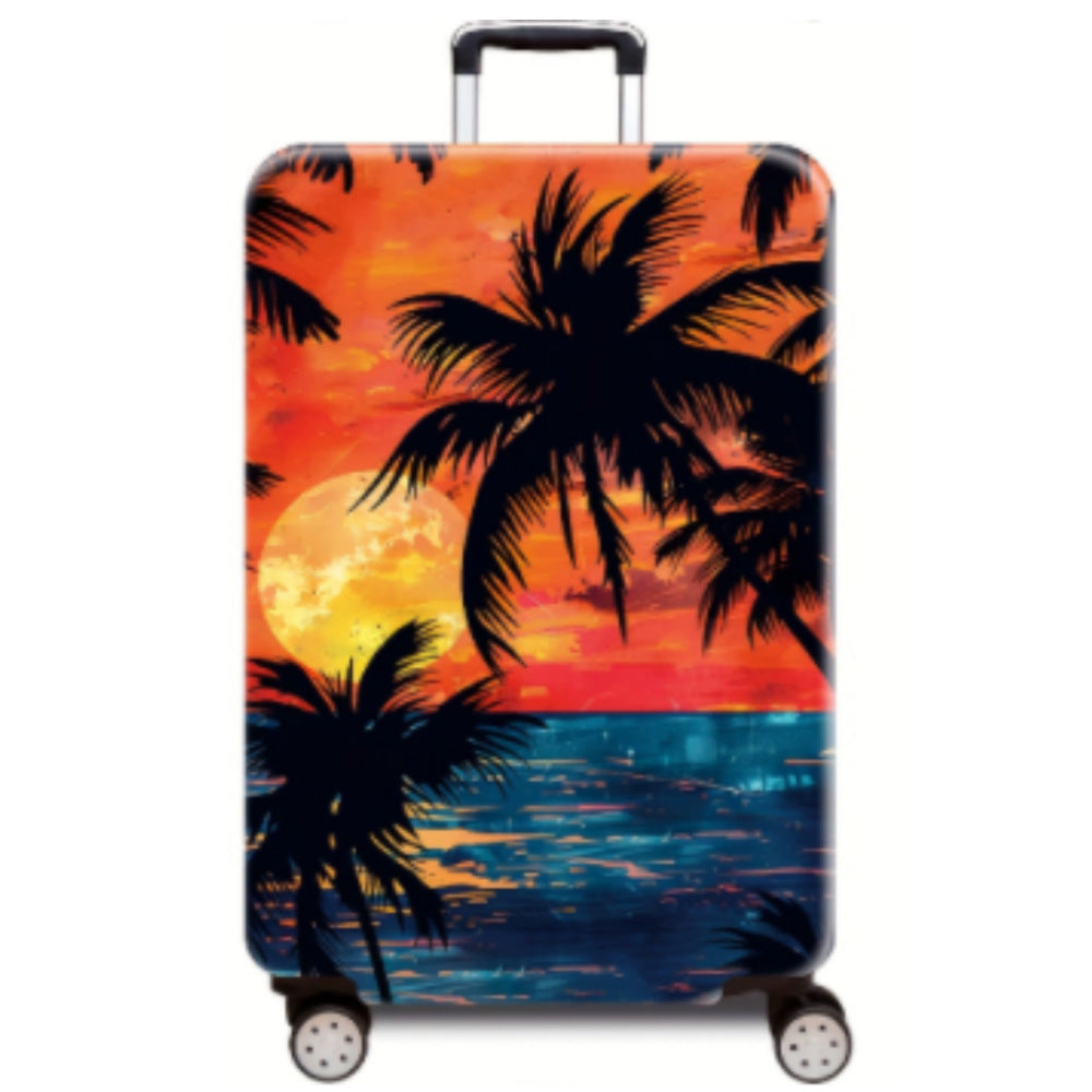 Women's Hard Shell Suitcase with Tropical Landscape Design Stornfield