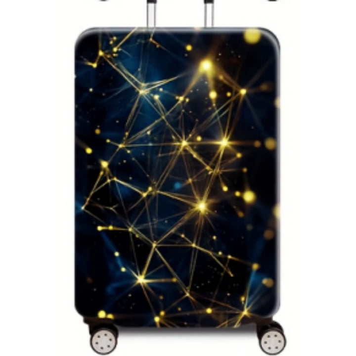 Women Hard Shell Travel Suitcase with Futuristic Network Design Stornfield