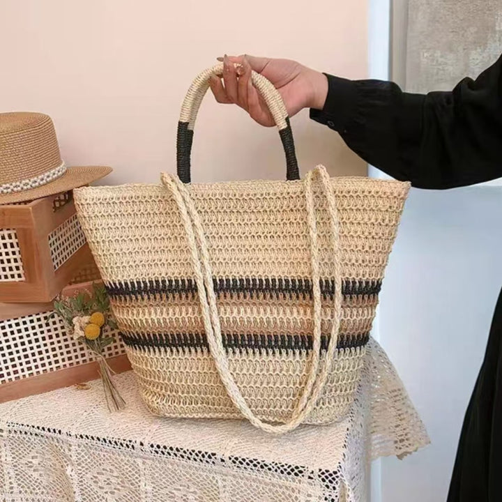 Handmade basket bag with modern patterns Stornfield
