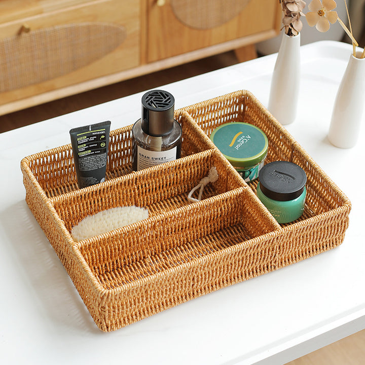 Unisex Handwoven Storage Basket with Multiple Compartments Stornfield