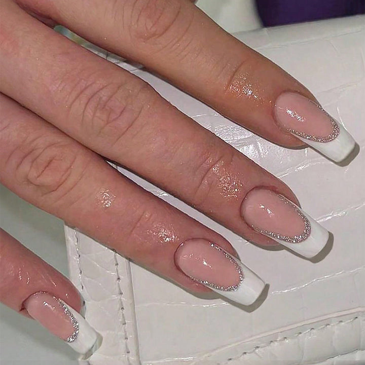 Decorative French Tip Press-On Nail Set Stornfield
