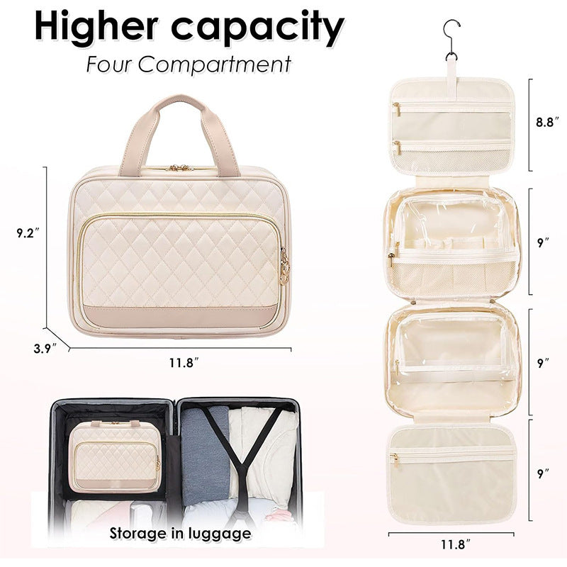 Padded Cosmetic Organizer Bag with Structured Exterior Stornfield