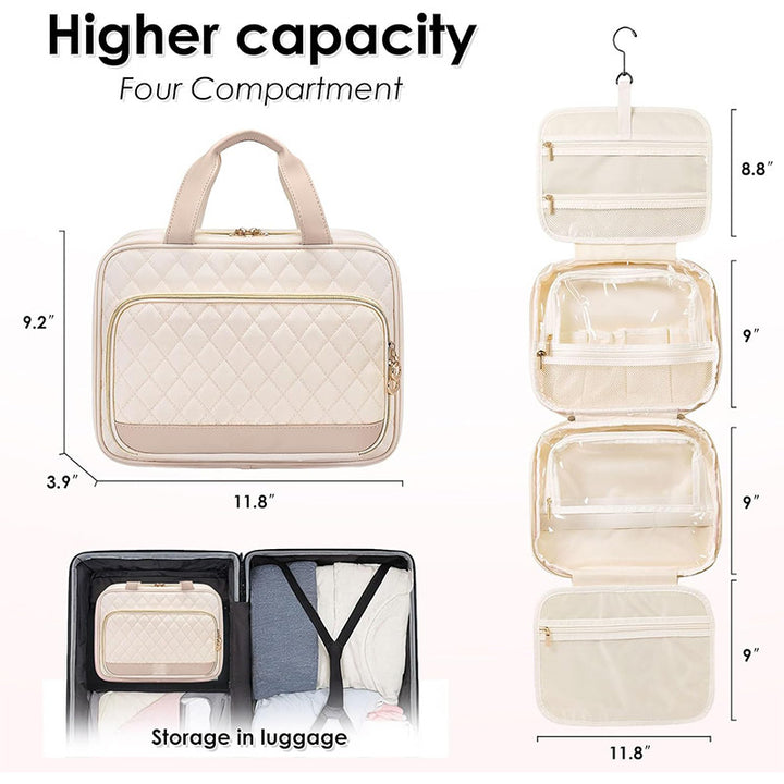 Padded Cosmetic Organizer Bag with Structured Exterior Stornfield