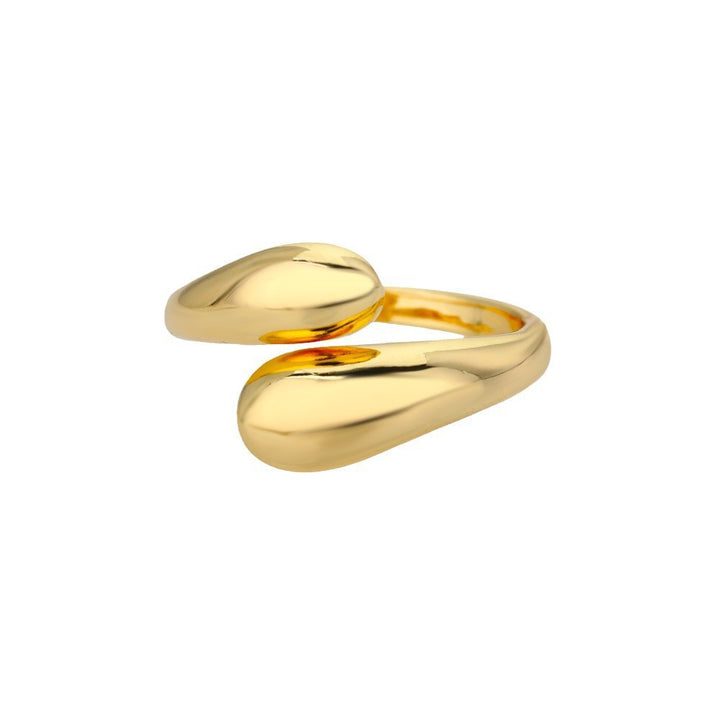Modern double ring made of stainless steel Stornfield