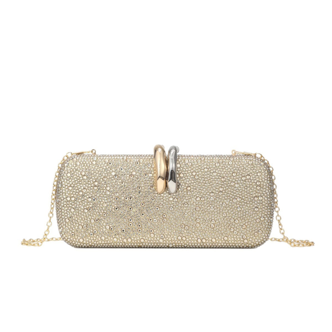 Striking Rhinestone-Studded Evening Clutch